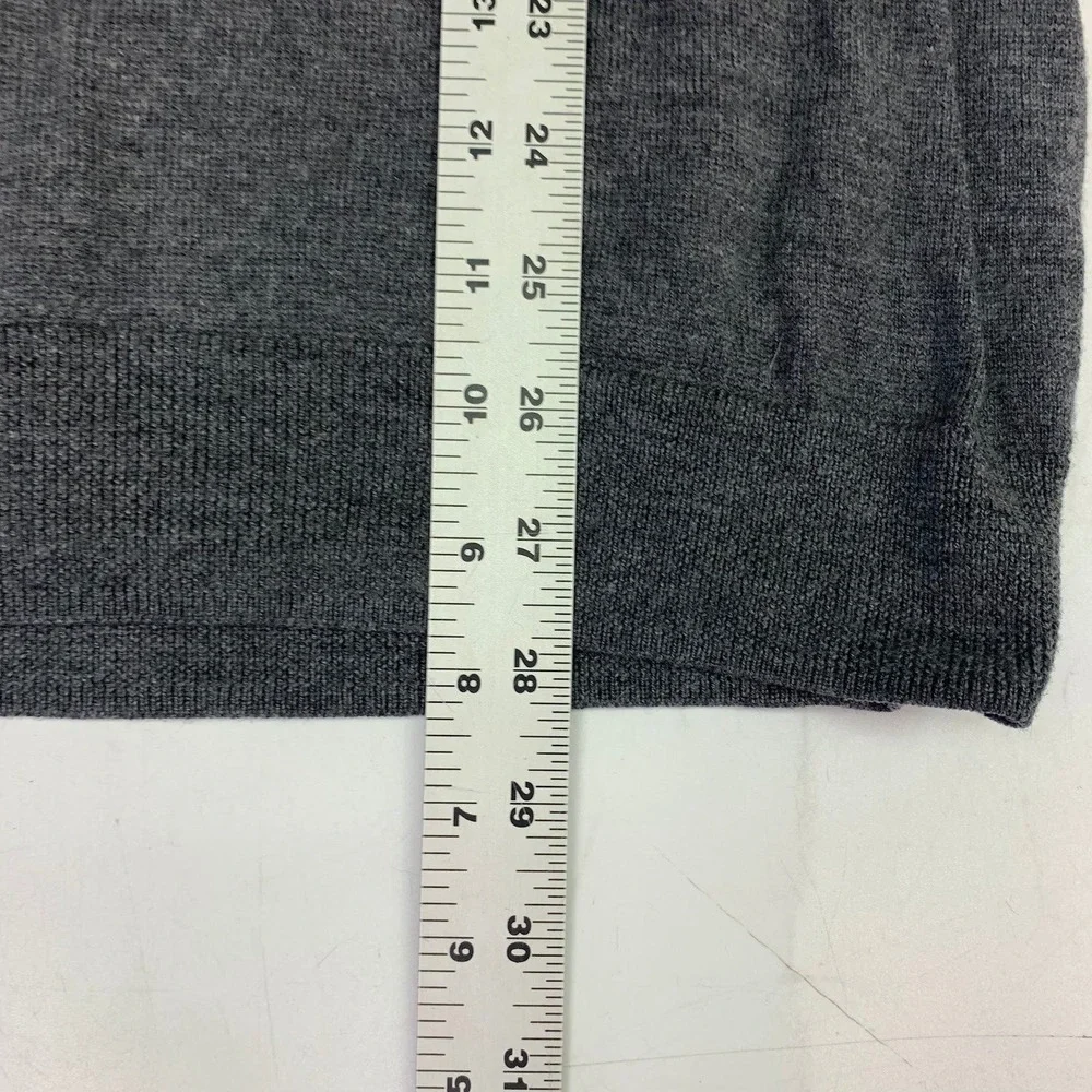 Nordstrom Mens Dark Gray Mock Neck Quarter Zip Long Sleeve Sweater‎